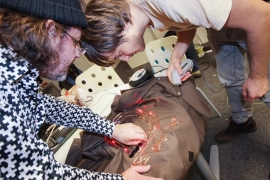 Dortmunder U, moving people ausstellung, making the led jackets