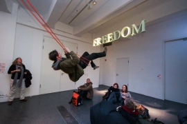 Dortmunder U, moving people ausstellung, freedom installation