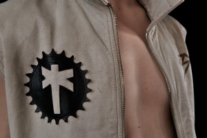 LED jacket David front detail