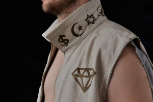 LED jacket David front detail