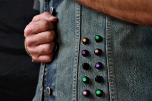 LED jacket Seba front detail