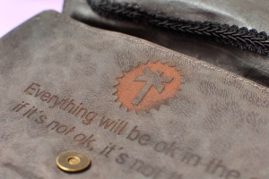 LED leather bag platoon kunsthalle front laser engrave