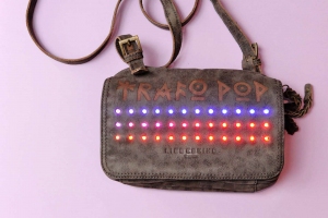 LED leather bag platoon kunsthalle front colours