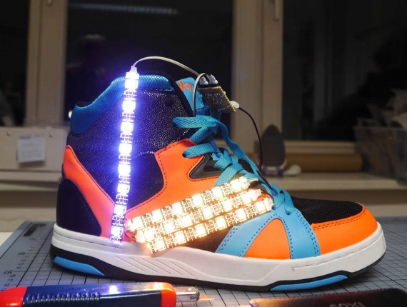 led shoe in progress